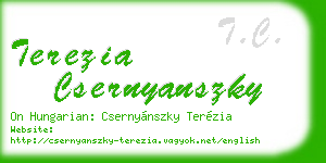 terezia csernyanszky business card