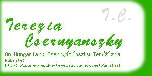 terezia csernyanszky business card